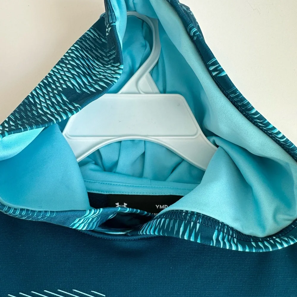 Under Armour Kids Hoodie Sweatshirt Size M Turquoise Blue - Picture 14 of 16